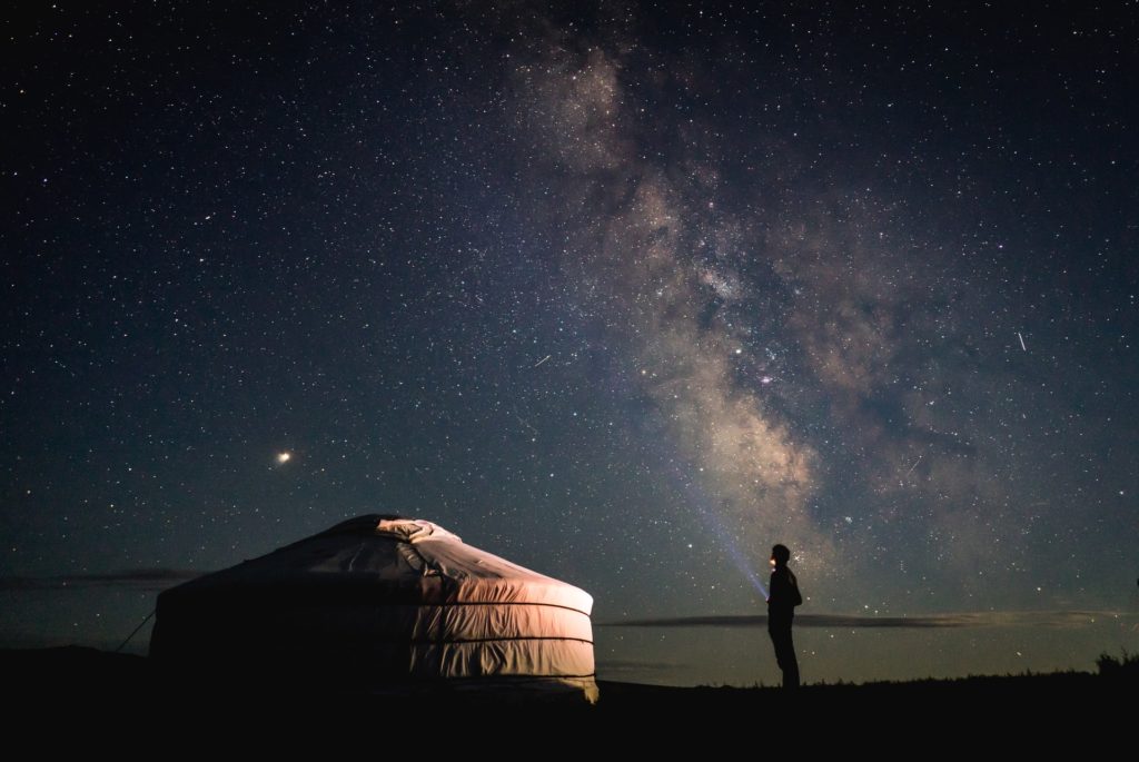 out of the ordinary starry night in Mongolia