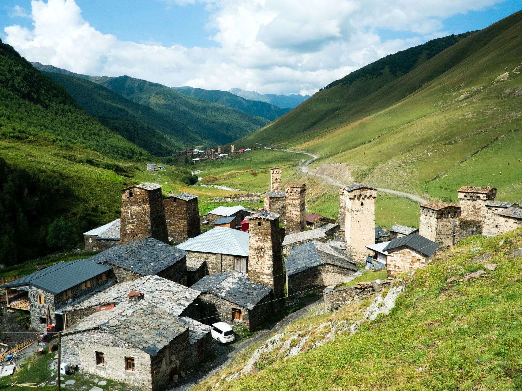 Ushguli in Georgia is a picturesque village