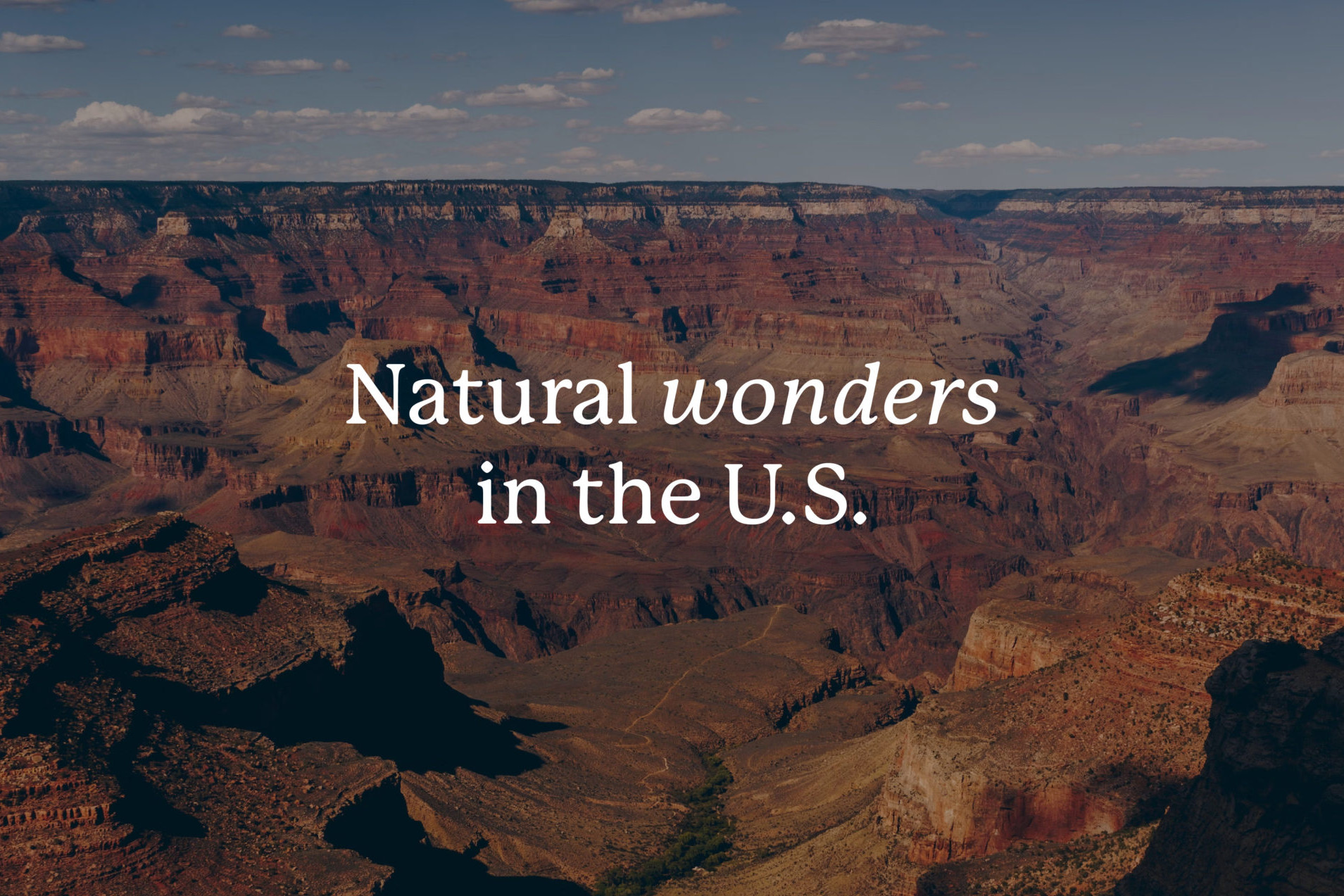 Natural wonders in the United States